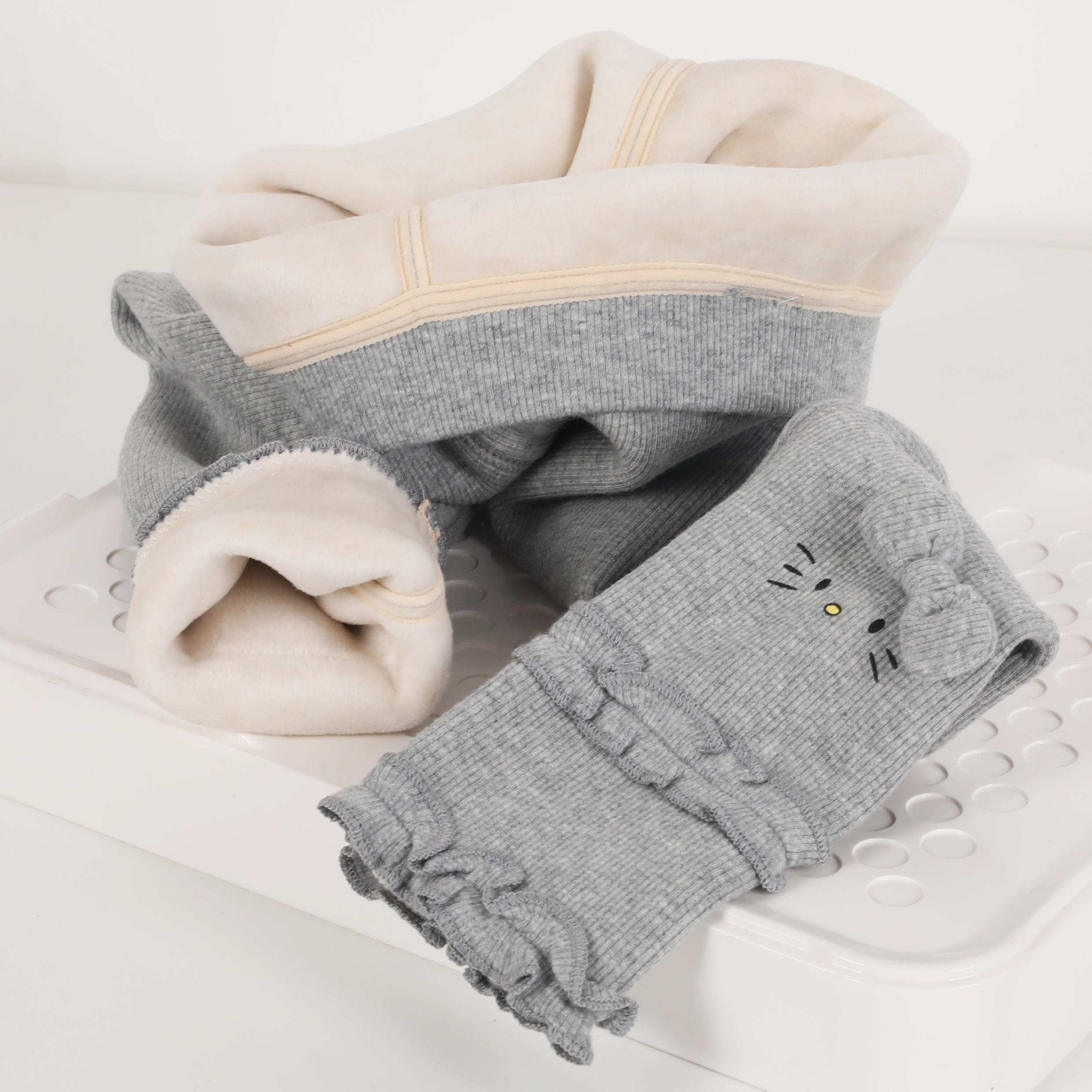 女童打底裤外穿加绒加厚冬款儿童打底裤一体绒桑蚕丝纯棉宝宝裤子