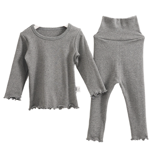 婴幼儿高腰护肚裤贴身宝宝秋衣秋裤套装春1-3岁婴儿保暖内衣套装