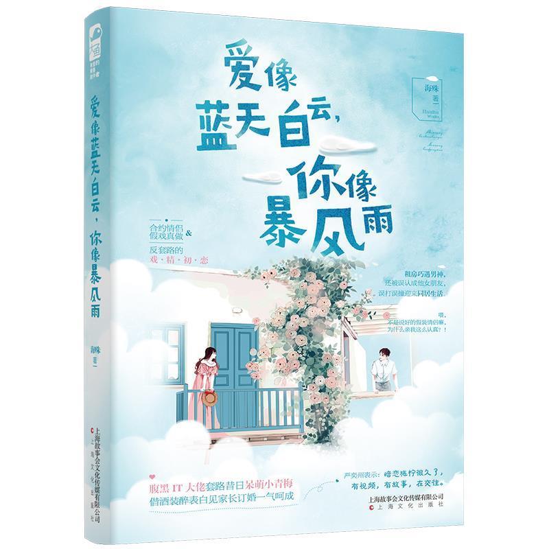 【图】 长篇小说：爱像蓝天白云.你像暴风雨 9787553517506 上海文化出版社