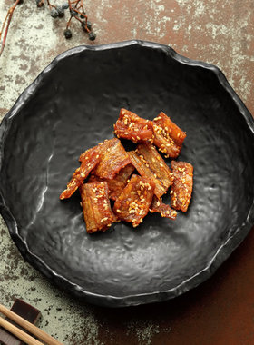 DXC创意盘子菜盘个性陶瓷餐盘家用瓷盘客厅水果盘黑白色日式餐具