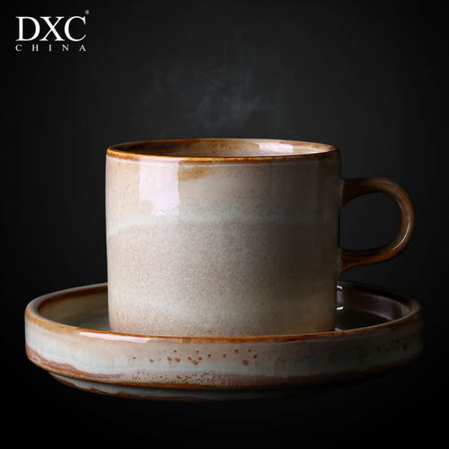 dxc欧式简约情侣勺子陶瓷马克杯