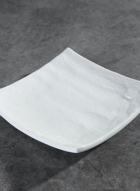 DXC创意陶瓷方形盘子 日式寿司小吃菜盘 个性家用白色黑色小瓷盘