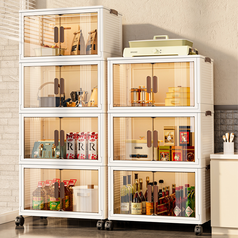 【日本收纳美学】折叠收纳柜带轮