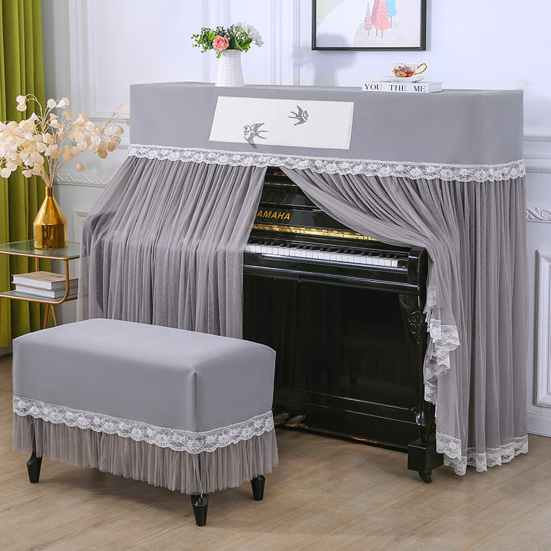 简约钢琴防尘罩新款轻奢高级感高档钢琴凳罩新中式网红全包钢琴套