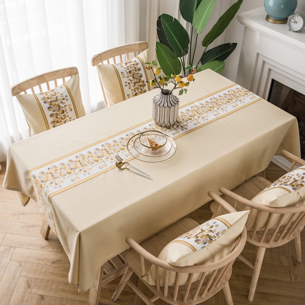 爱心妍防水防烫防油棉麻桌布