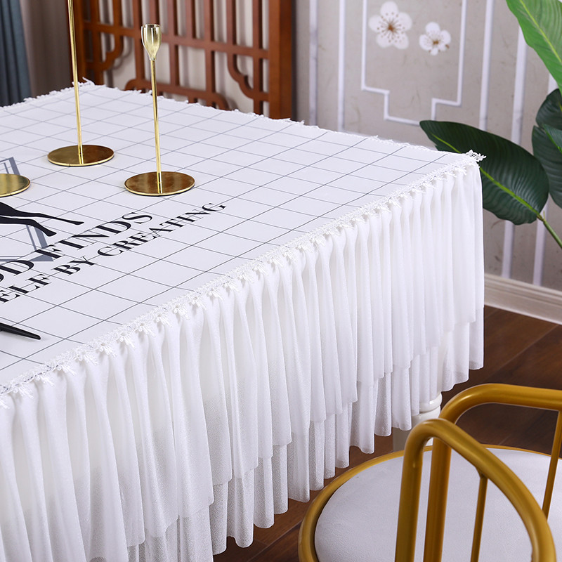 北欧餐桌布布艺长方形书桌电视柜茶几垫家用防水桌布台布盖巾定制