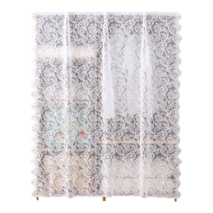 免打孔柜帘遮挡帘新款遮丑蕾丝魔术贴遮丑帘鞋架衣柜防尘拉帘门帘