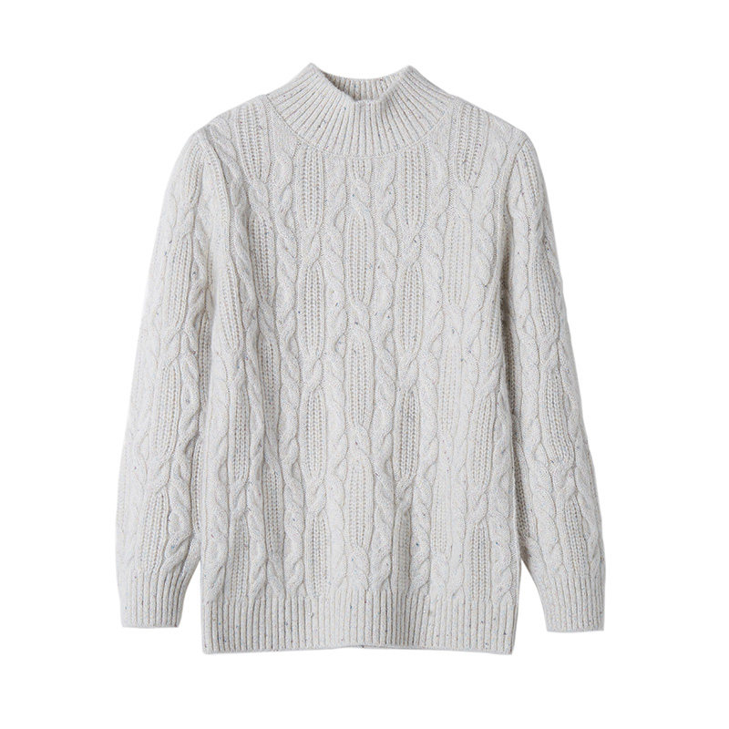 儿童羊绒衫女童时尚夹色针织衫中领保暖洋气宝宝毛衣中大童可定制