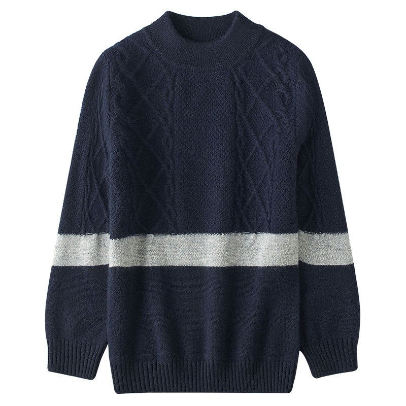 男童羊绒衫儿童休闲时尚针织衫圆领套头洋气宝宝毛衣中大童可定制