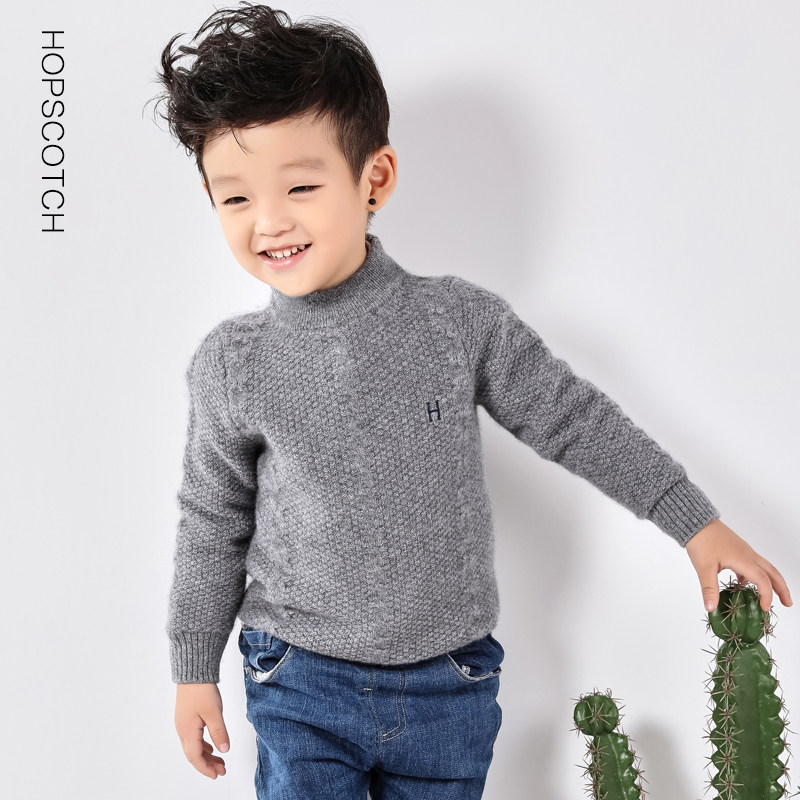 儿童羊绒衫半高领男童毛衣套头秋冬款中大童宝宝针织衫女童韩版潮