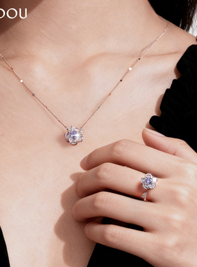 AJIDOU阿吉豆女项链山茶花锁骨链