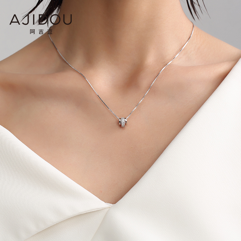 阿吉豆925银项链女潮网红锁骨链