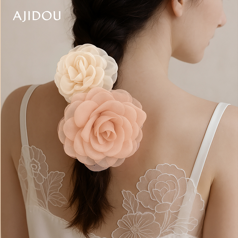 【赵露思同款】发饰白色玫瑰发圈