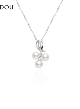 阿吉豆项链淡水珍珠锁骨链毛衣链