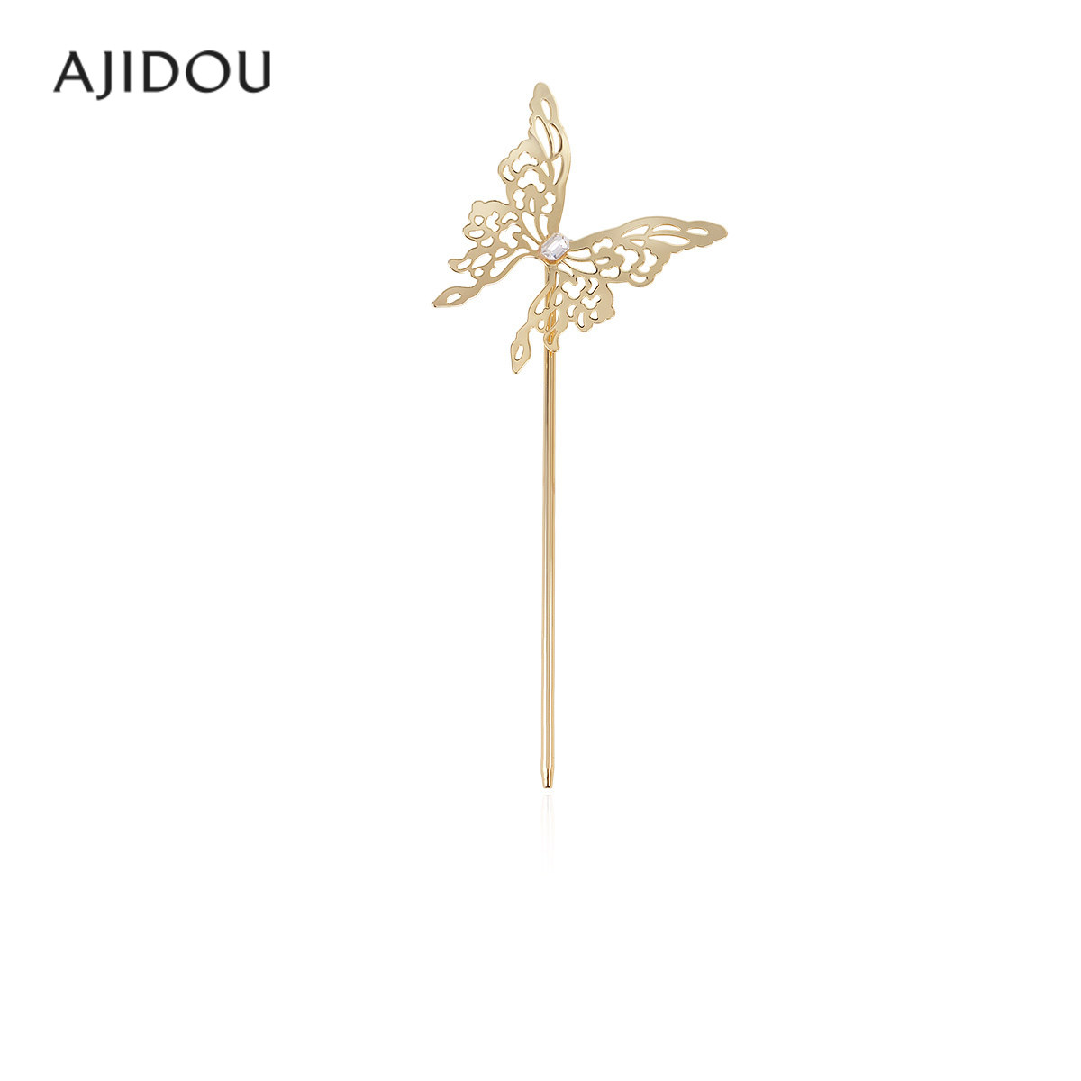 AJIDOU阿吉豆发簪蝴蝶结发饰女时尚盘发发簪优雅气质镂空簪子发饰