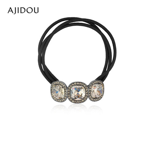 AJIDOU阿吉豆发饰女黑色水钻发绳