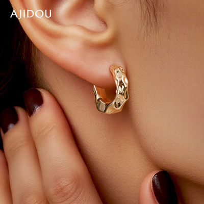 阿吉豆耳钉潮酷时尚耳环优雅耳饰