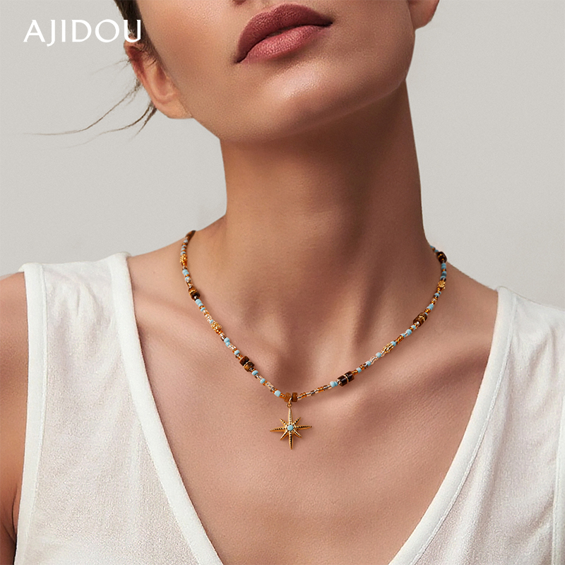 阿吉豆项链女款时尚潮流锁骨链