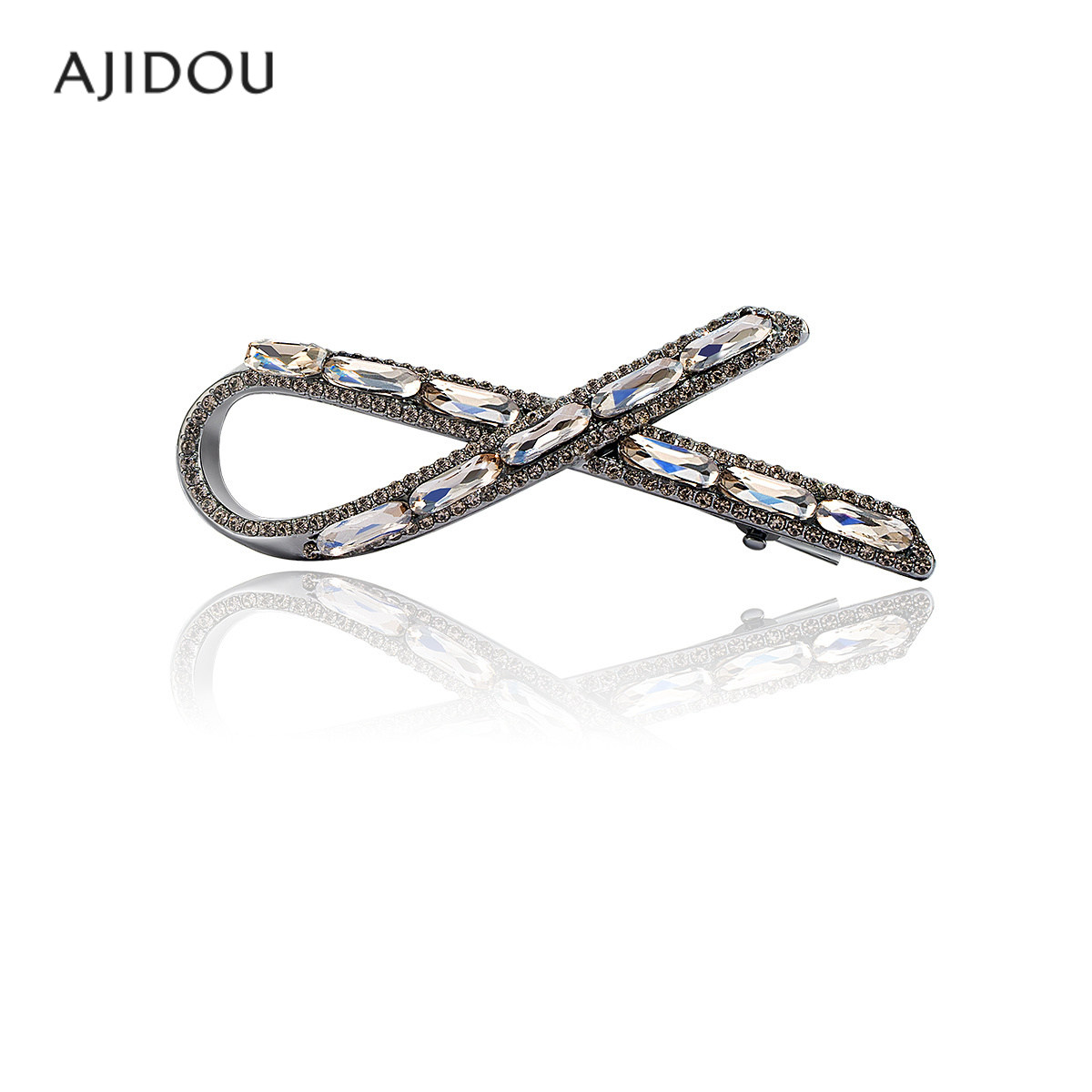 AJIDOU阿吉豆发饰女款水钻侧边夹