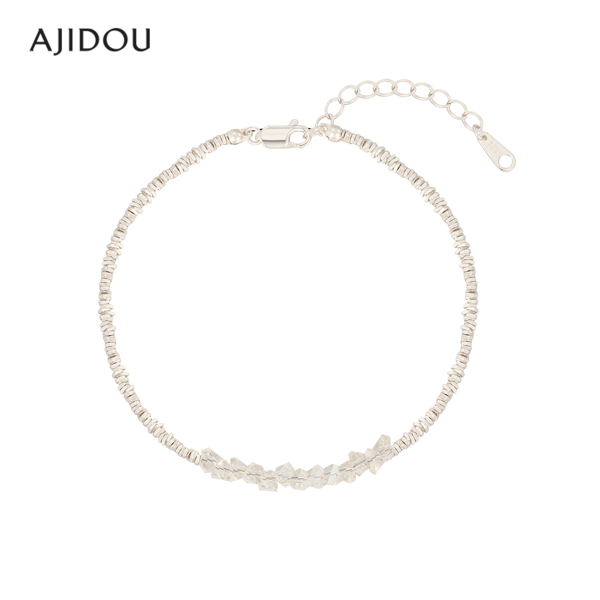 AJIDOU阿吉豆手链女925银碎银子轻奢精致叠戴高级感手环手饰