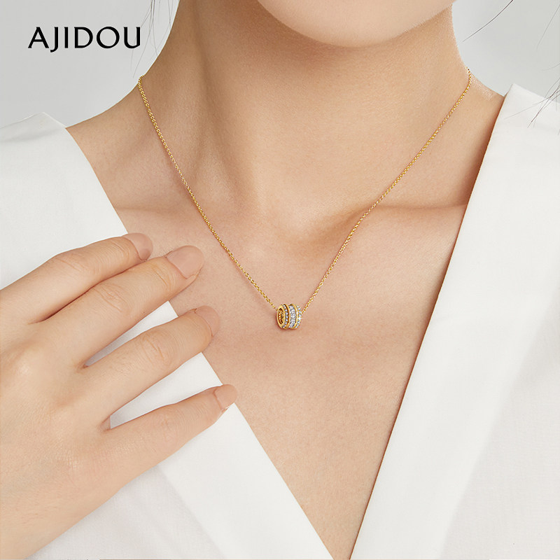 AJIDOU阿吉豆项链女款韩式小蛮腰锁骨链轻奢高级感首饰配饰品颈链,饰品/流行首饰/时尚饰品新,项链,淘宝优惠券,粉丝福利购,淘宝优惠卷