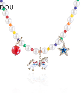 阿吉豆项链复古夸张设计感毛衣链