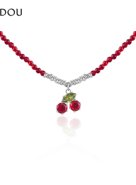 AJIDOU阿吉豆项链女樱桃锁骨链