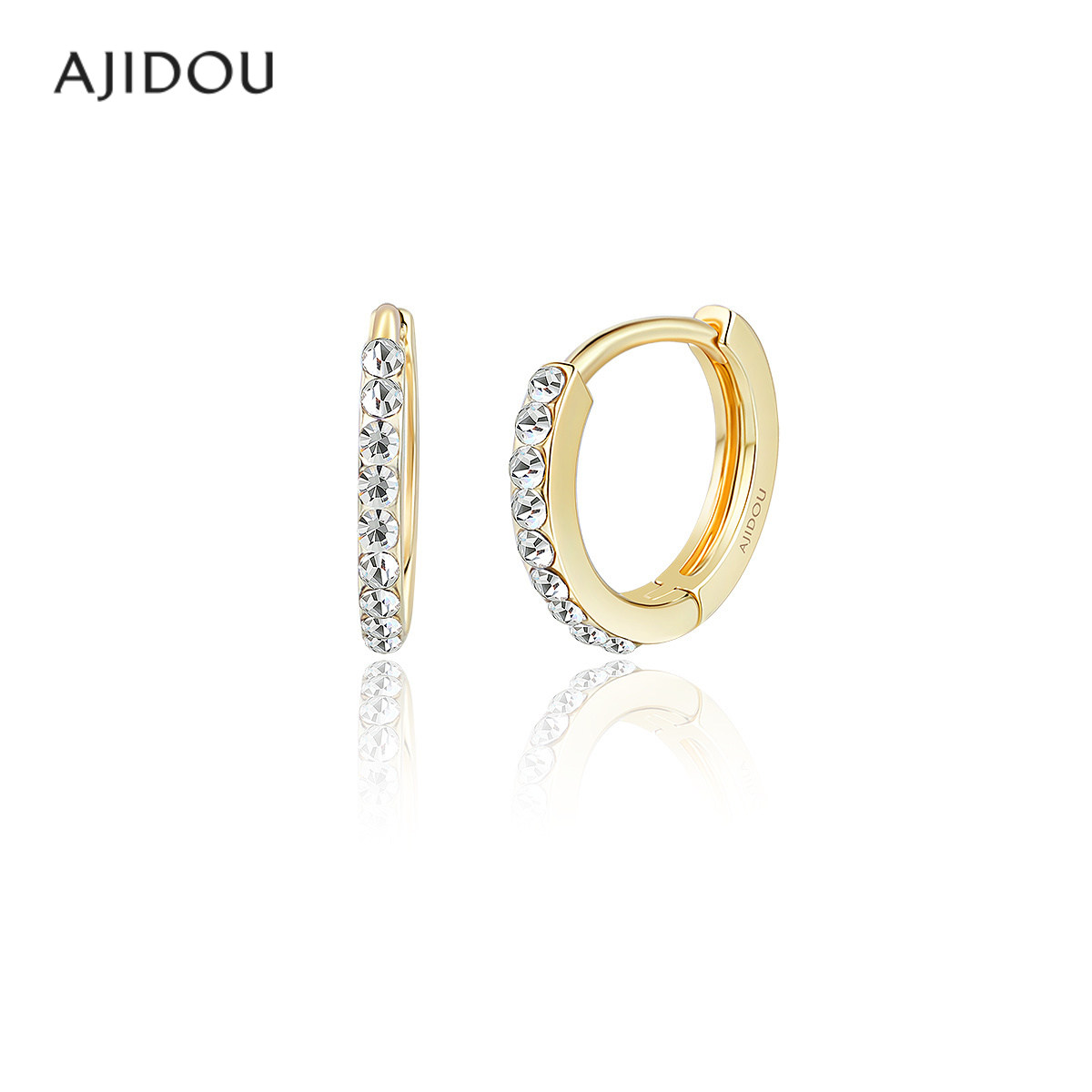 AJIDOU阿吉豆耳环女款爆闪排钻耳环百搭镶钻时尚轻奢耳扣耳骨耳圈,饰品/流行首饰/时尚饰品新,耳环,淘宝优惠券,粉丝福利购,淘宝优惠卷