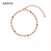 AJIDOU阿吉豆闪耀锆石多巴胺手链女款 节日礼物送女友串珠手串手饰