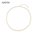 珍珠时尚 AJIDOU阿吉豆项链女S925银温婉款 小米珠毛衣链高级感颈链