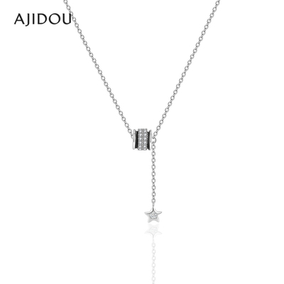阿吉豆项链925银女时尚潮流吊坠