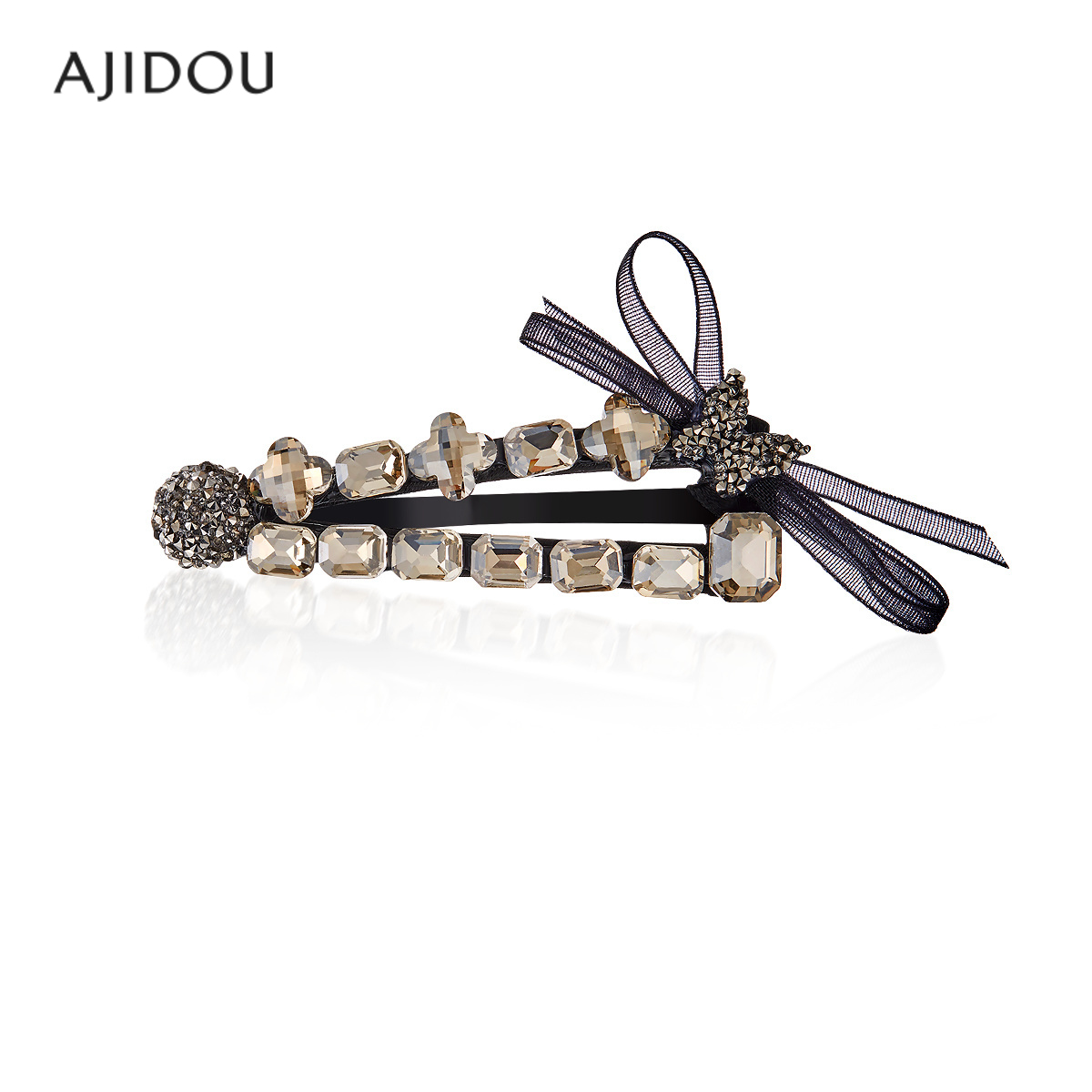 AJIDOU阿吉豆发饰女款黑色刘海夹