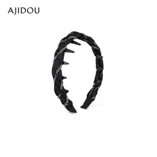 AJIDOU阿吉豆发箍女款 齿梳头箍防滑高颅顶发箍轻奢发卡高级感发饰