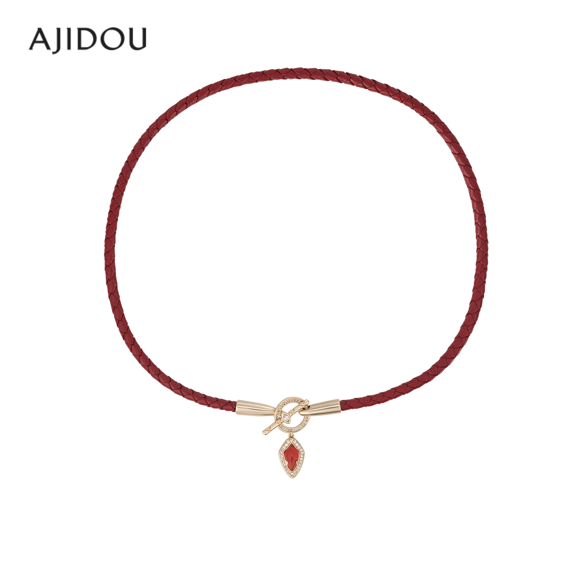AJIDOU阿吉豆项链女灵蛇传说系列时尚红玛瑙专柜同款毛衣链颈链