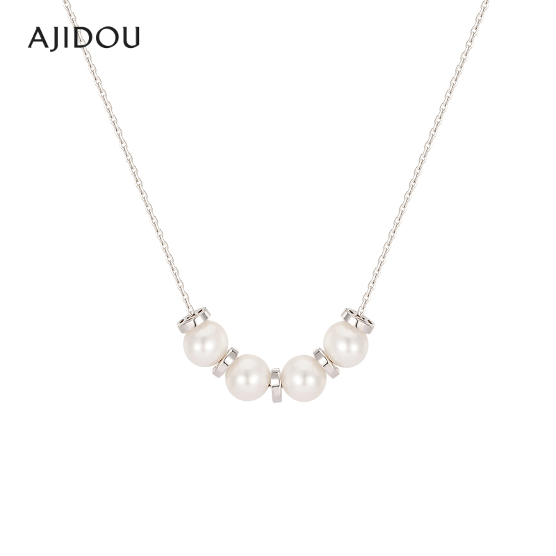 AJIDOU阿吉豆项链女珍珠项链淡水珍珠时尚优雅温婉颈链锁骨链