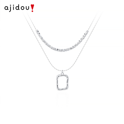 AJIDOU阿吉豆项链女碎银子艺术框
