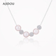 AJIDOU阿吉豆项链女2026新款 小众饰品玫瑰紫水晶温婉珍珠链锁骨链