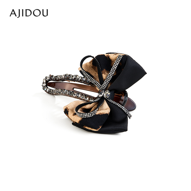 阿吉豆蝴蝶结发夹侧边鸭嘴夹子