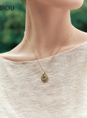 AJIDOU阿吉豆项链女款玉见山河系列锁骨链短颈链