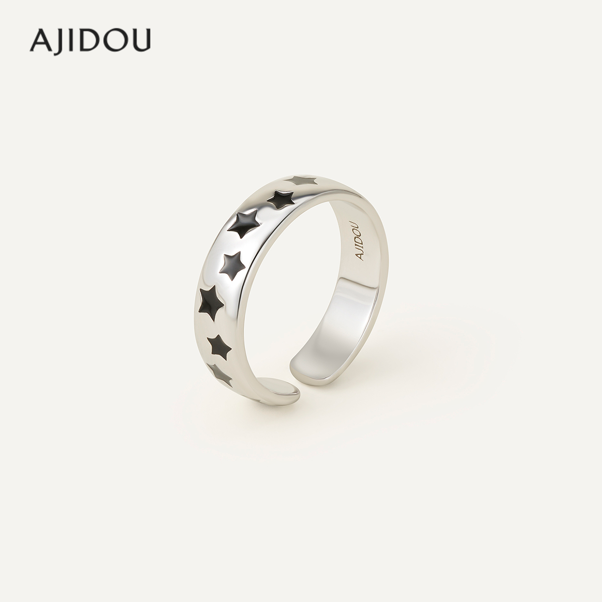 AJIDOU阿吉豆潮酷开口戒指女小众