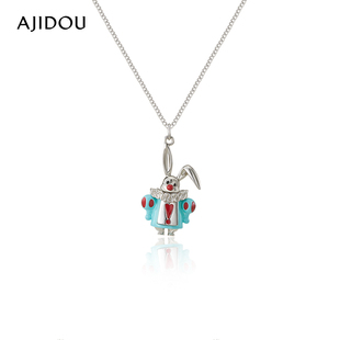 颈链毛衣链 款 AJIDOU阿吉豆兔子骑士系列潮酷玩趣项链时尚 吊坠个性