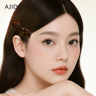 AJIDOU阿吉豆糖果发夹醋酸板材发饰蝴蝶结鸭嘴夹刘海夹侧边夹发夹