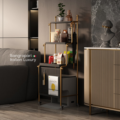 意式轻奢石头扫地机器人置物架