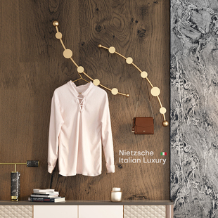 意式 玄关挂衣架墙上壁挂轻奢家用客厅衣架墙壁门口入户墙面衣帽架