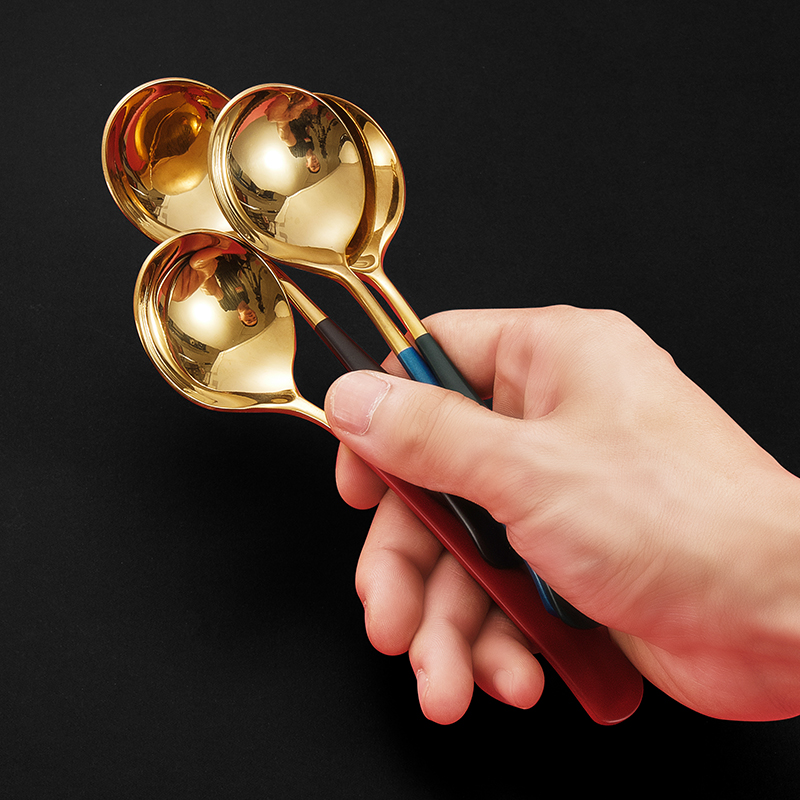 德国304不锈钢勺子铁圆头儿童