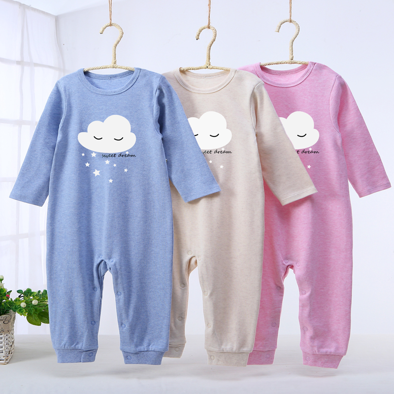 儿童连体睡衣春秋冬宝宝纯棉长袖哈衣男女小孩子大码爬爬服1-5岁3