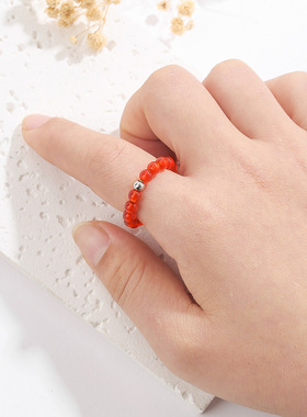 秋冬紫水晶虎眼4mm波西米亚戒指