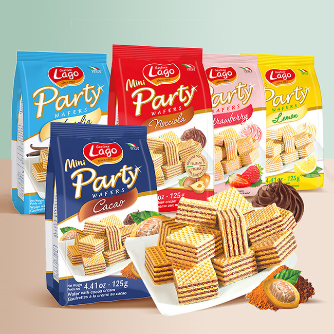 意大利进口爱利地威化饼干大包巧克力榛子味休闲零食品下午茶点心