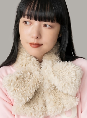 casselini小众设计秋冬保暖防寒短款蝴蝶结围脖女日常百搭围巾