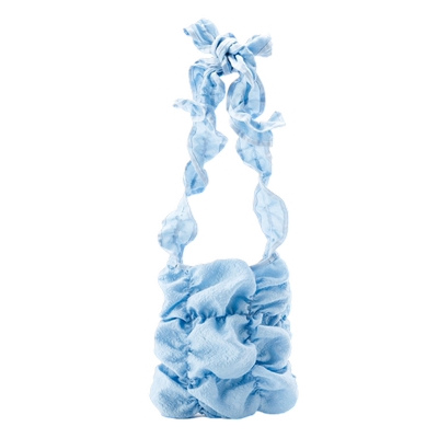 褶皱绵绵提花斜挎包小号